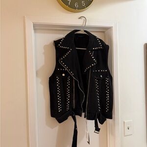 Studded Black Vest